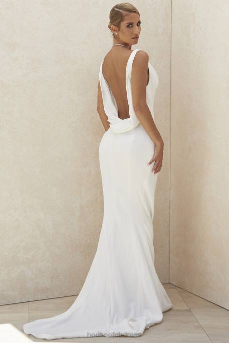 House of CB Odette Ivory Draped Back Bridal Gown - Limited Edition Weddings 4H6N1162