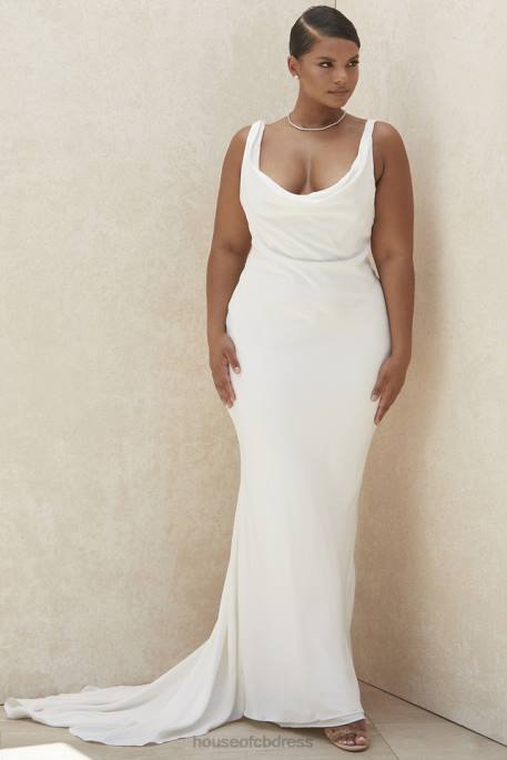 House of CB Odette Ivory Draped Back Bridal Gown - Limited Edition Weddings 4H6N1162