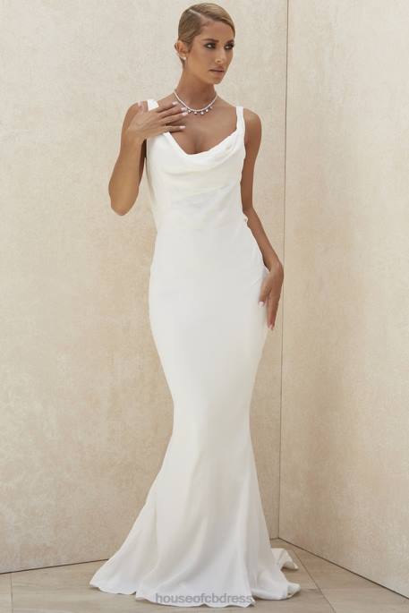 House of CB Odette Ivory Draped Back Bridal Gown - Limited Edition Weddings 4H6N1162