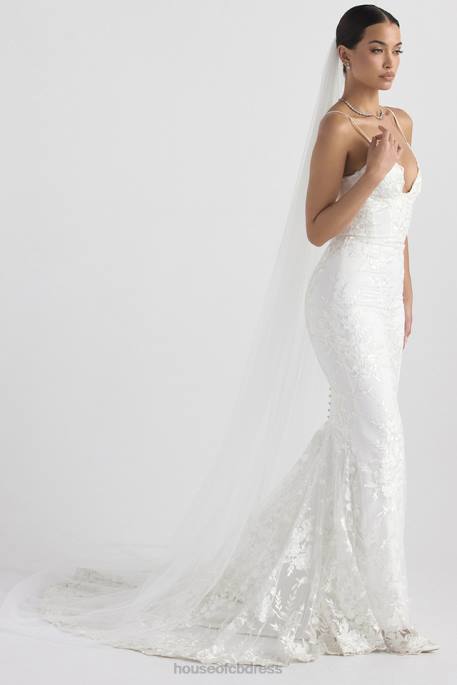 House of CB Leone White Ultra Long Soft Tulle Veil Weddings 4H6N1145